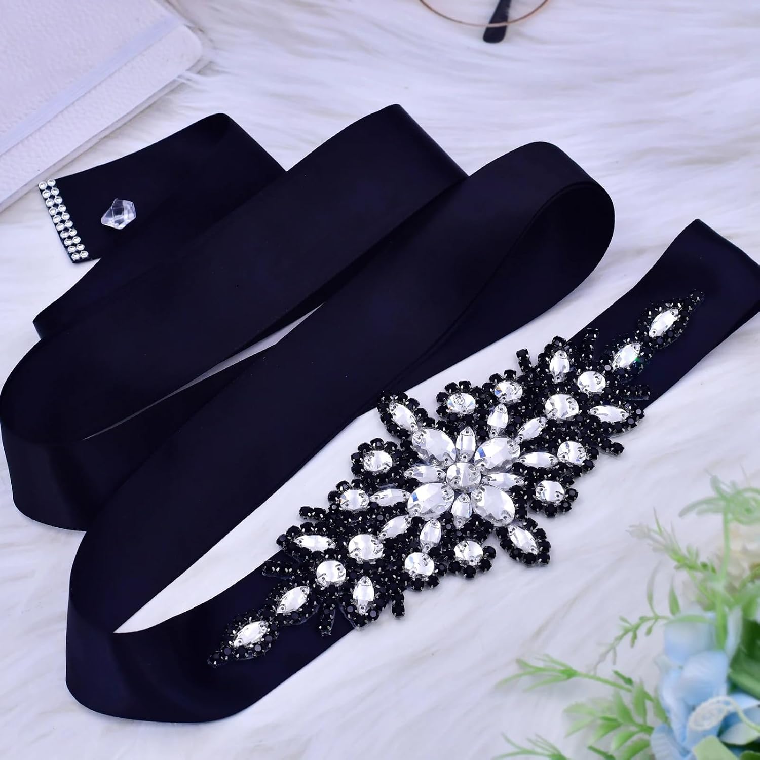 Women’S Luxury Diamond Wedding Sash Bridal Belt With Rhinestone Applique For Party Dresses And Holiday Evening Gowns