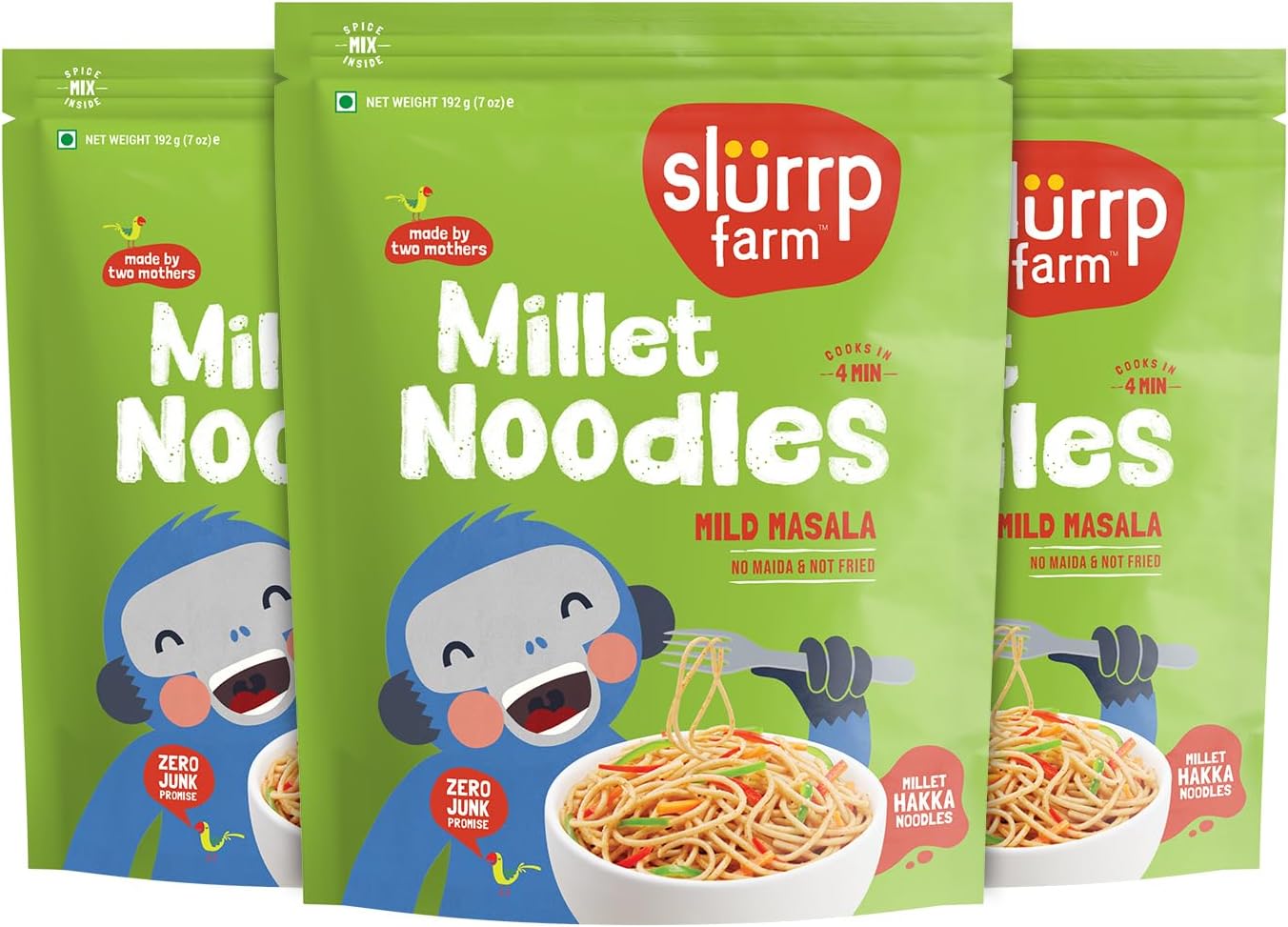 Little Millet Noodles โ No White Flour, Not Fried, Vegan, 20.3 Oz (Pack of 3)
