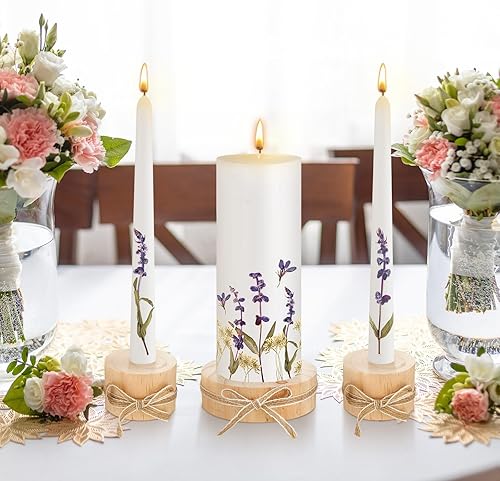 Vista 35 de Irenare Unity - Velas con soporte para ceremonia de boda, accesorios de decoración de boda, portavelas de cristal, vela para eventos formales