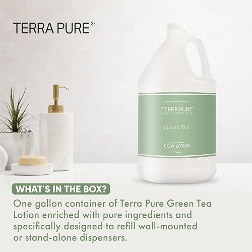 Miniatura 2 de Terra Pure Green Tea Hotel Body Lotion  1 galón  Para alquileres de hostelería y vacaciones para recargar dispensadores  (un galón)