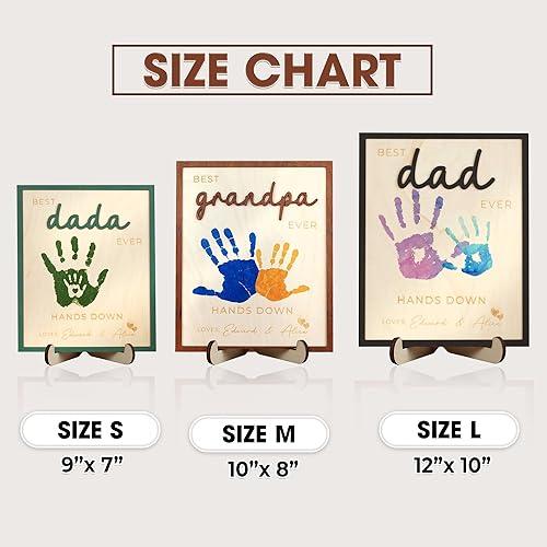 Miniatura 6 de Letrero personalizado con impresión a mano para papá, regalo de cumpleaños para padre, placa de madera, nombre de la familia, marco grabado para el