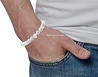 Vista 802 de Amazing Gemstone Pulsera de cristal para mujeres y hombres, pulsera de cristal curativo de protección, pulsera elástica con cuentas de piedras