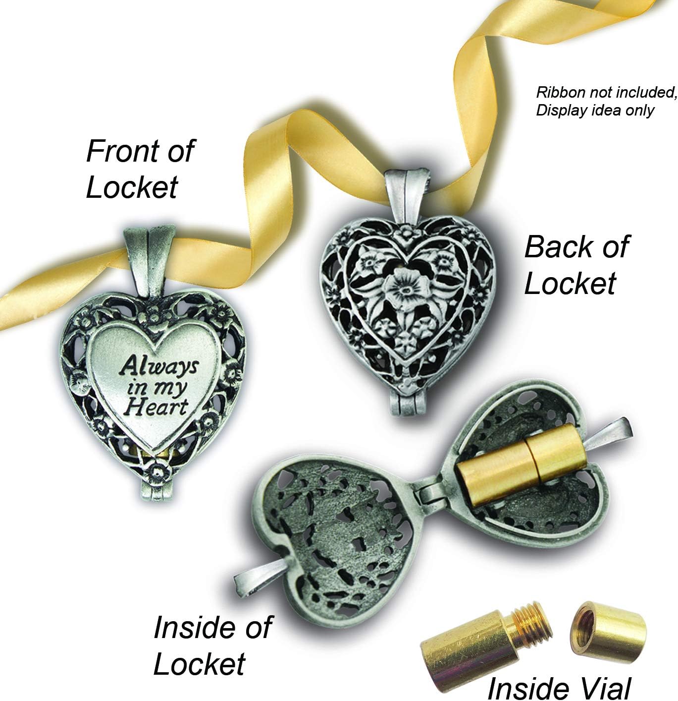 Those We Love Memorial Photo Frame with Vial for Ashes or a Keepsake, Funeral or Sympathy Gift for Loss of Loved One, For 2.5-inch by 2.25-inch photo, by Abbey & CA Gift