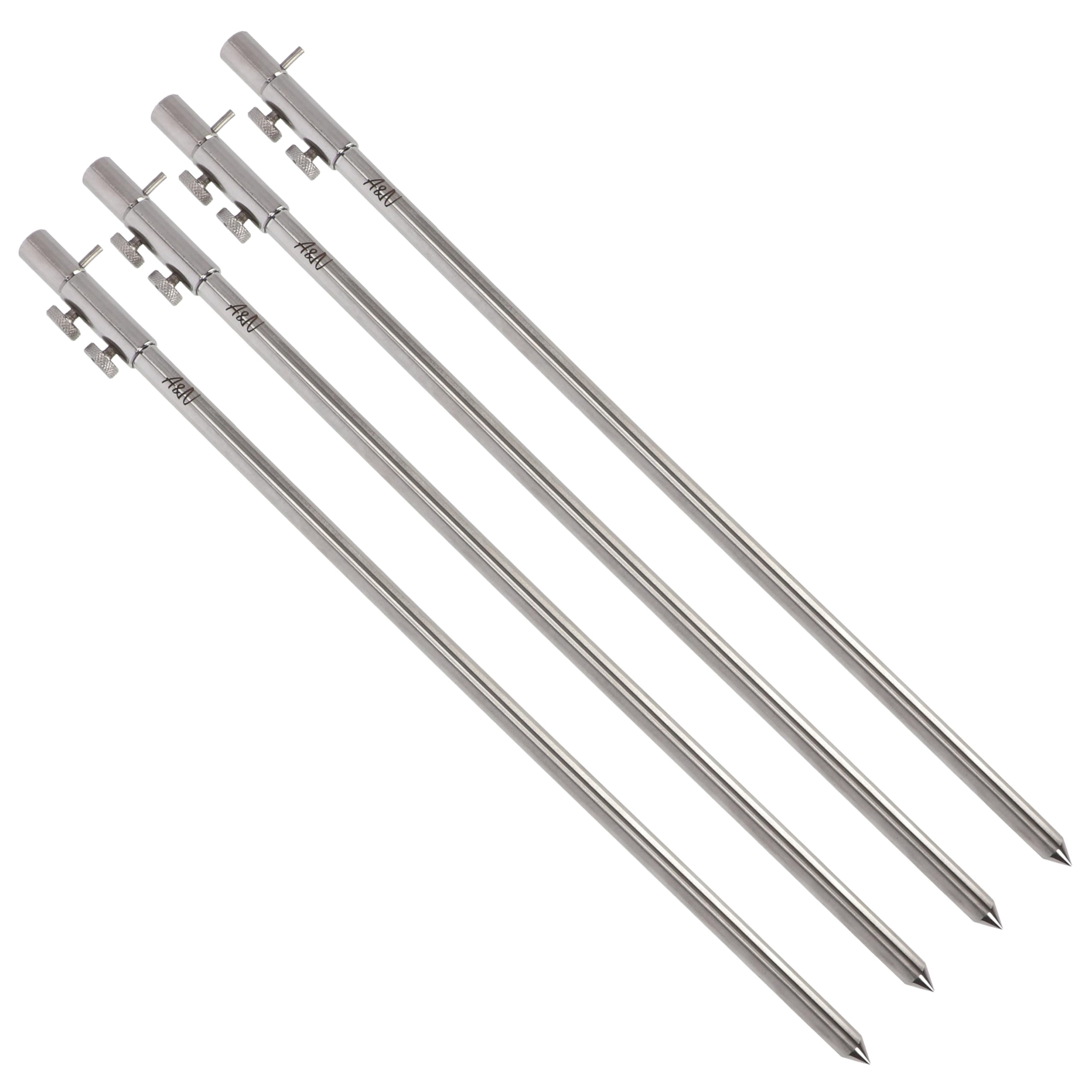 4 soportes para cañas de pescar de acero inoxidable, 30-120 cm