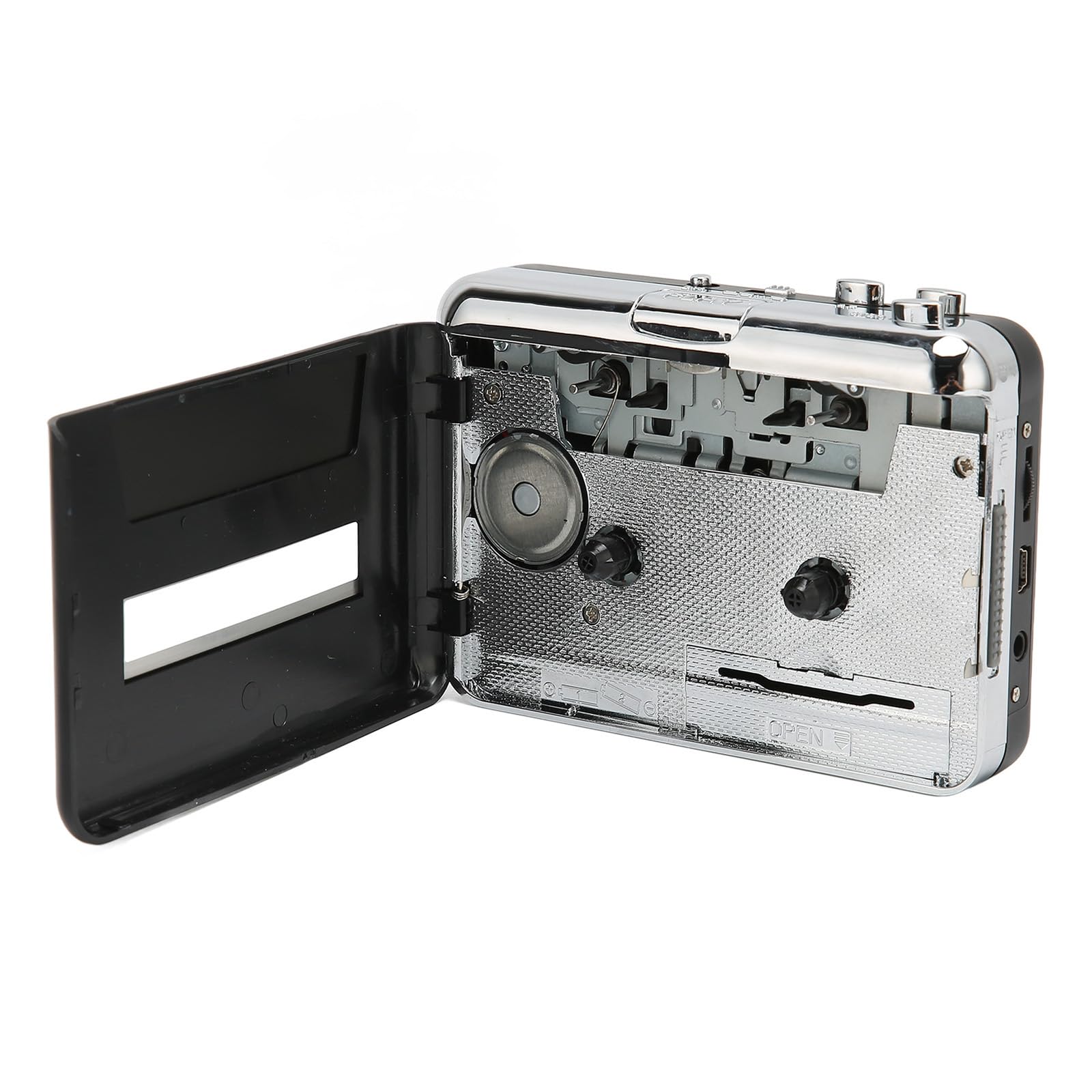 Reproductor de audio portátil, 3,5 Jack reproductor de música con altavoz, convierte las casetes a MP3 CD a través de USB, reproductor de cassette AUD para Win7 Win8 Win11 Win10.5