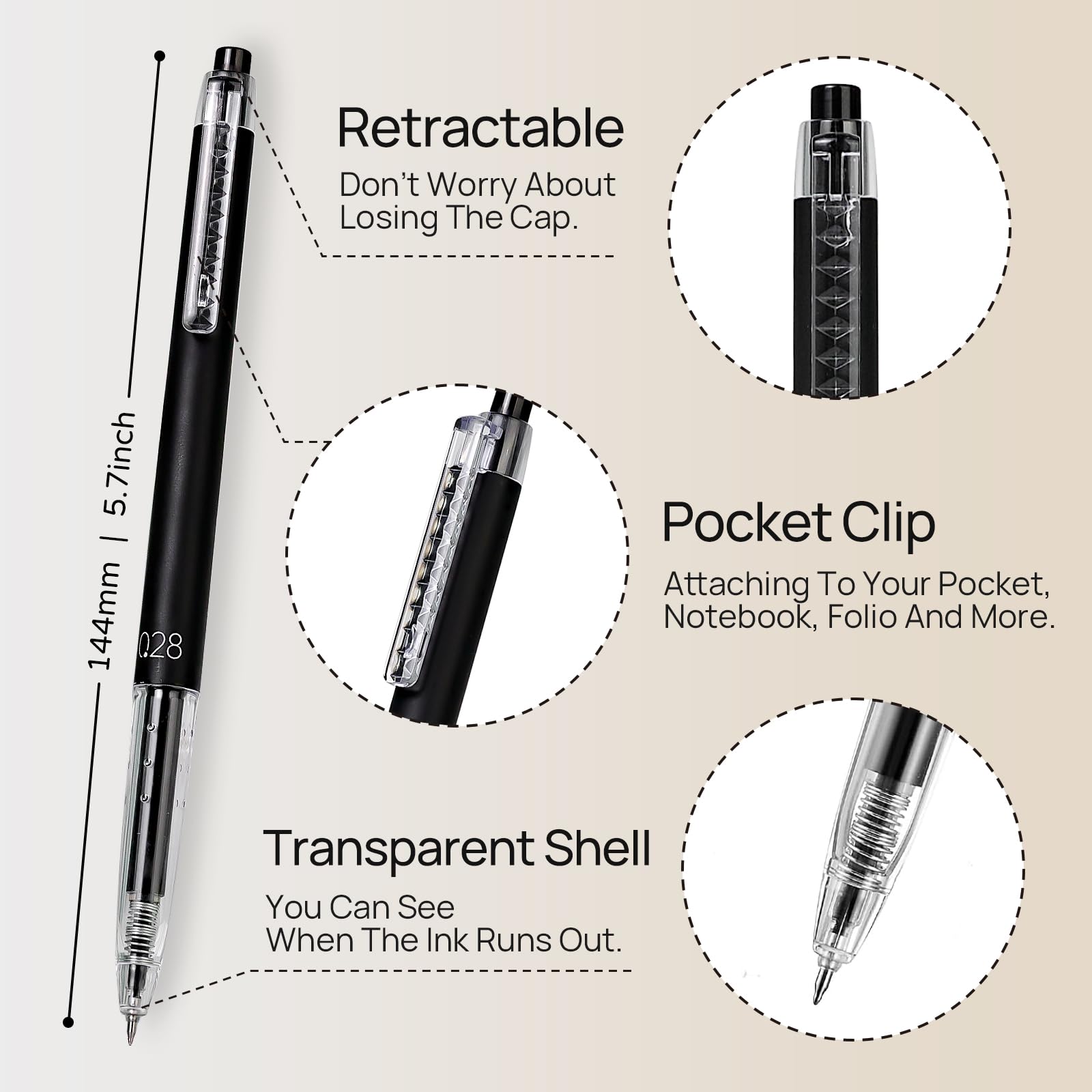 Amazon.com: PenMont Retractable Gel Roller Pens, Japanese Style