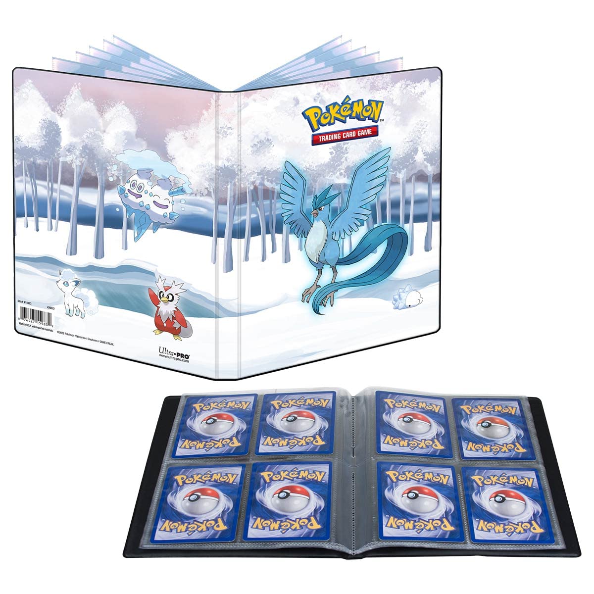 Ultra PRO, Pokémon Gallery Series Frosted Forest 4-Pocket Portfolio, Secures and Protects Up To 40 Standard Size Cards