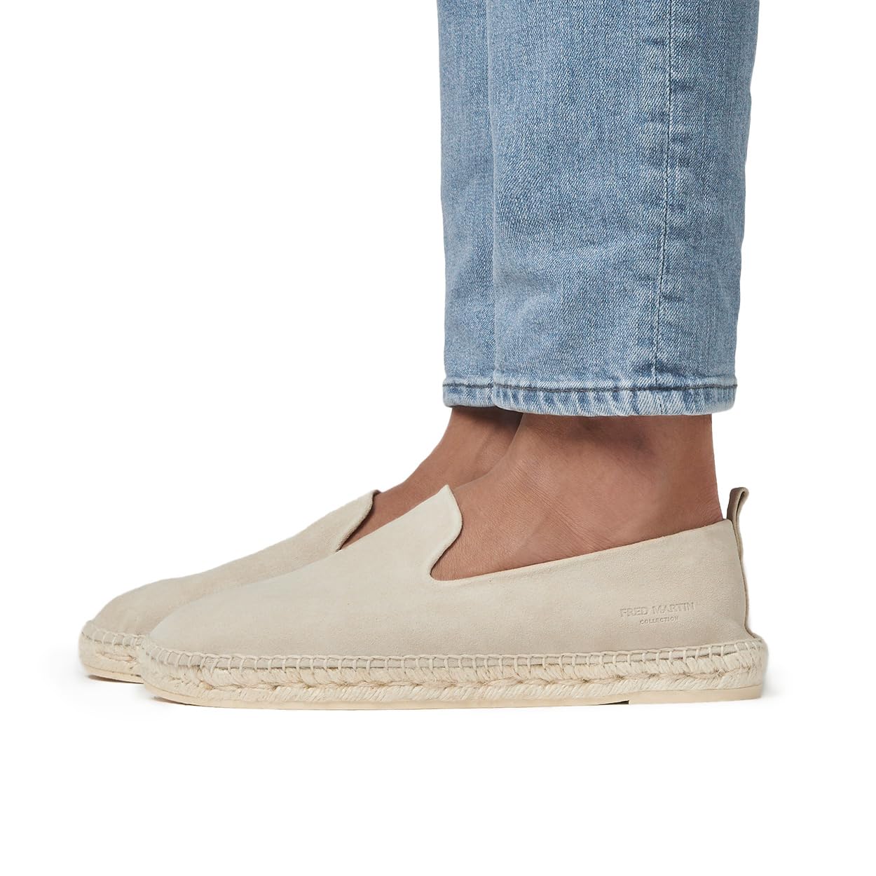 Fred Martin Collection, Alpargata de Ante con Suela de Yute y Forro en Piel para Hombre