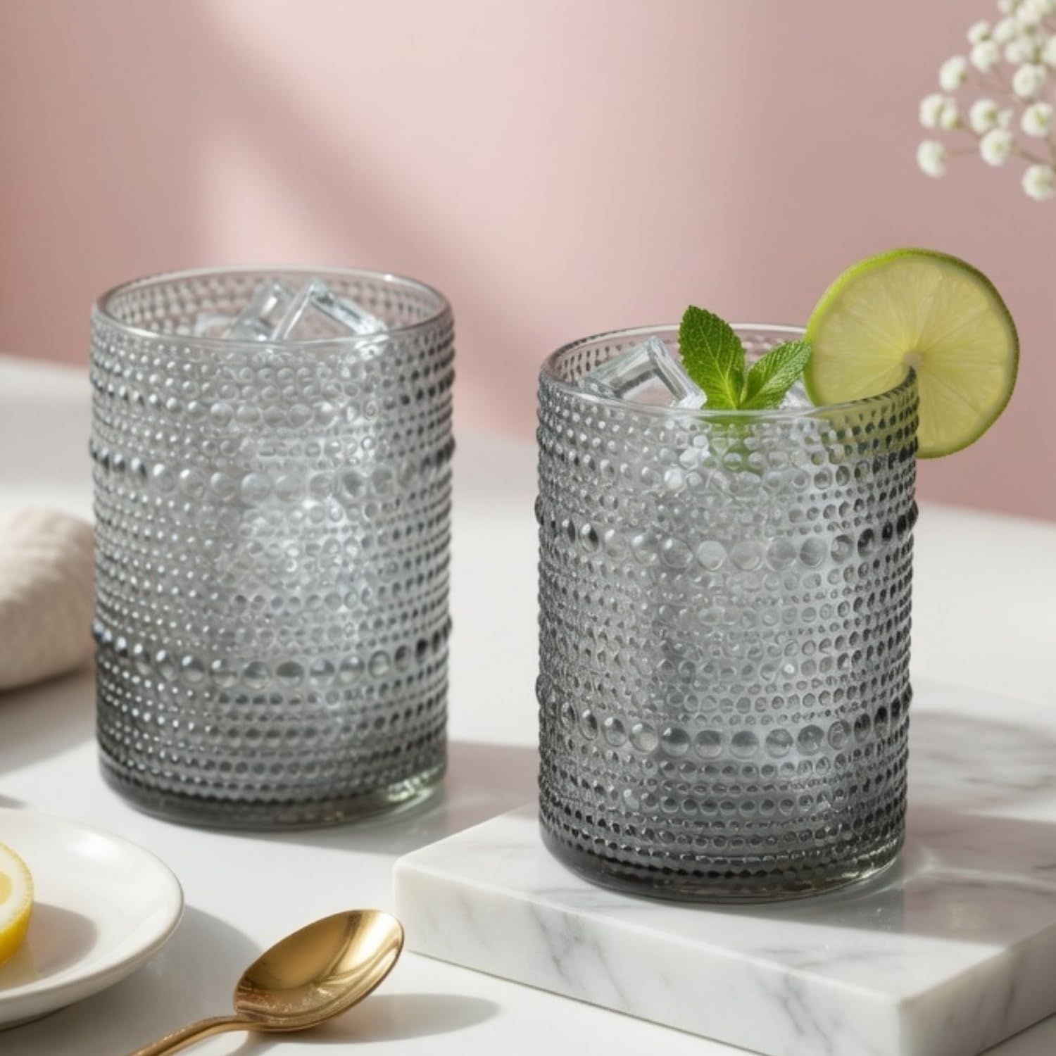 Vintage Hobnail Whiskey Glasses - Set of 6 -9 Vintage Hobnail Whiskey Glasses - Set of 6 -9