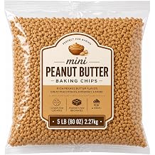 Peanut Butter Mini Baking Chips for Cookies and Desserts Bulk Bag - 5 lb Approx. 4500 pieces