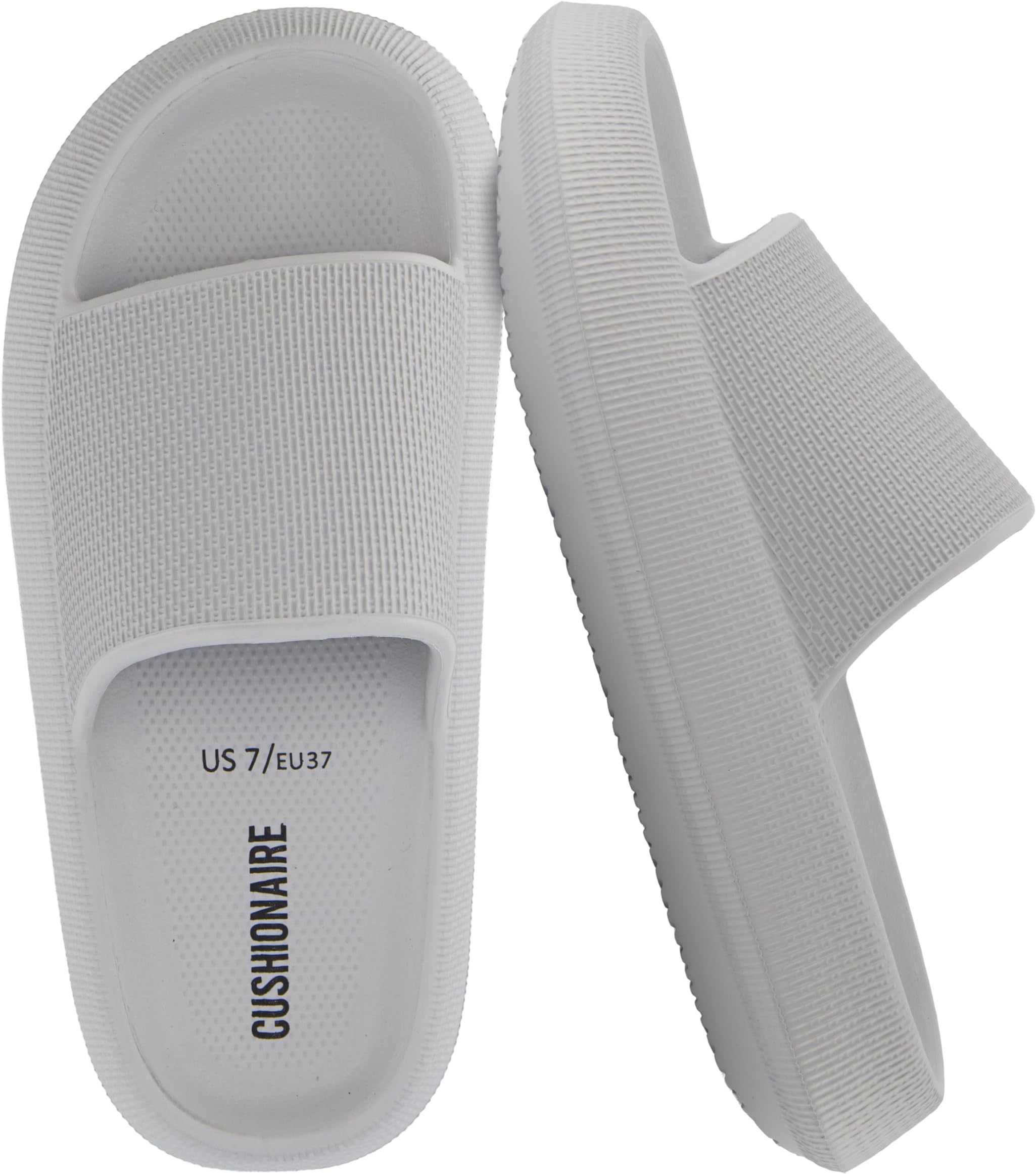 CUSHIONAIRE Women's Feather cloud recovery slide sandals with +Comfort