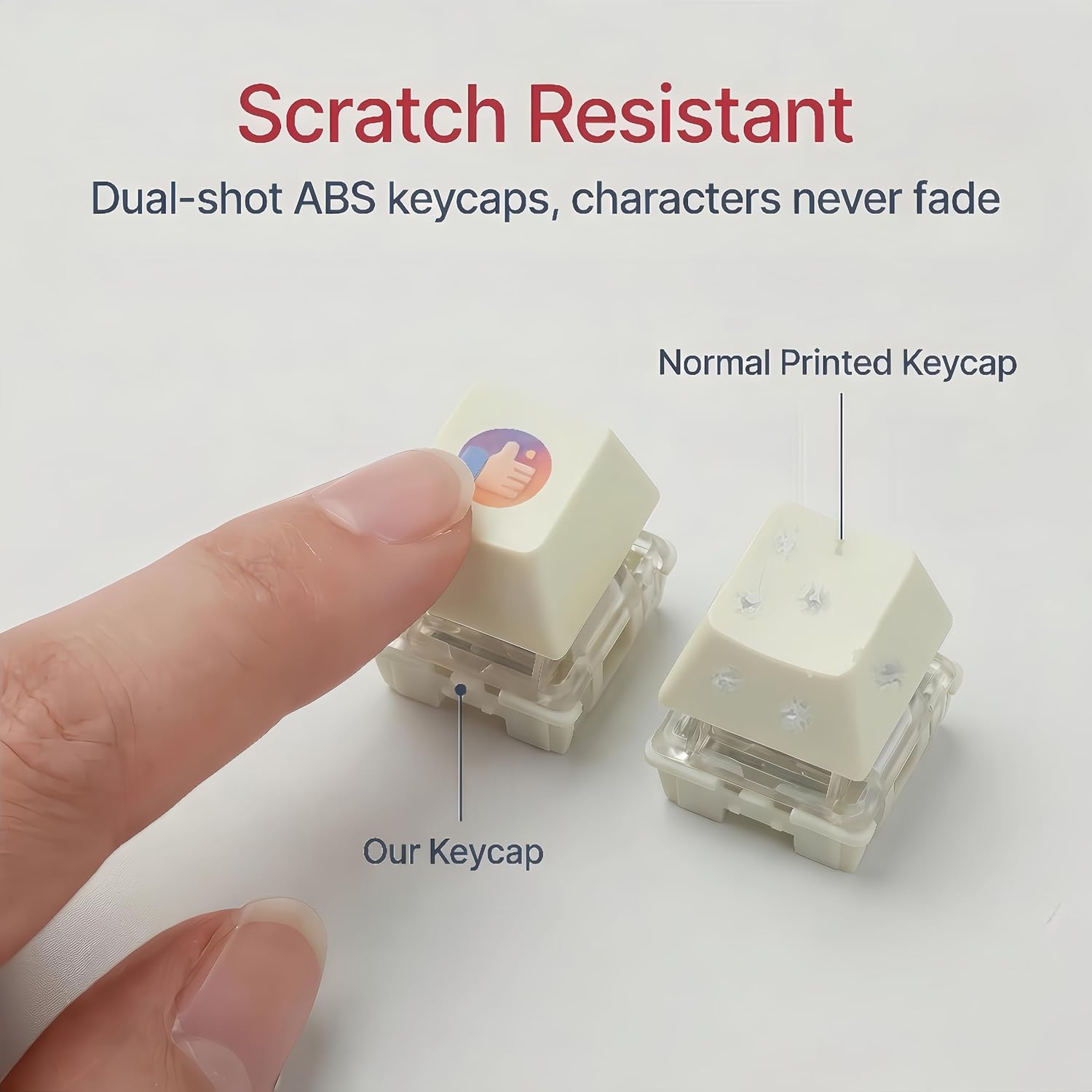 2 PCS Keyboard Fidget Toy, Keyboard Fidget Keychain 4-in-1 Keyboard Decompression Button Finger Clicker Toys, Cube Button Stress Relief Fidget Gifts to Relief Stress (02)