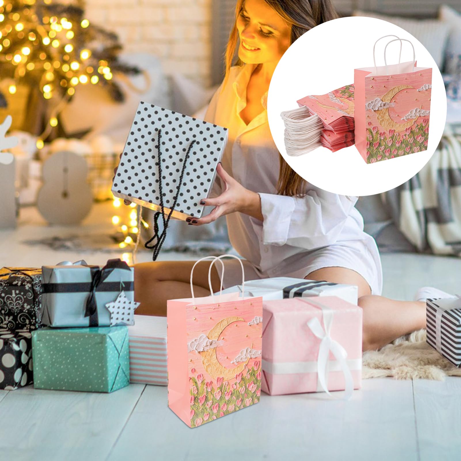 TOPPERFUN 50 Stück Koreanische Ästhetische Papiertüten Süßigkeiten Favor Treat Taschen Snack Cookies Für Großeinkauf
