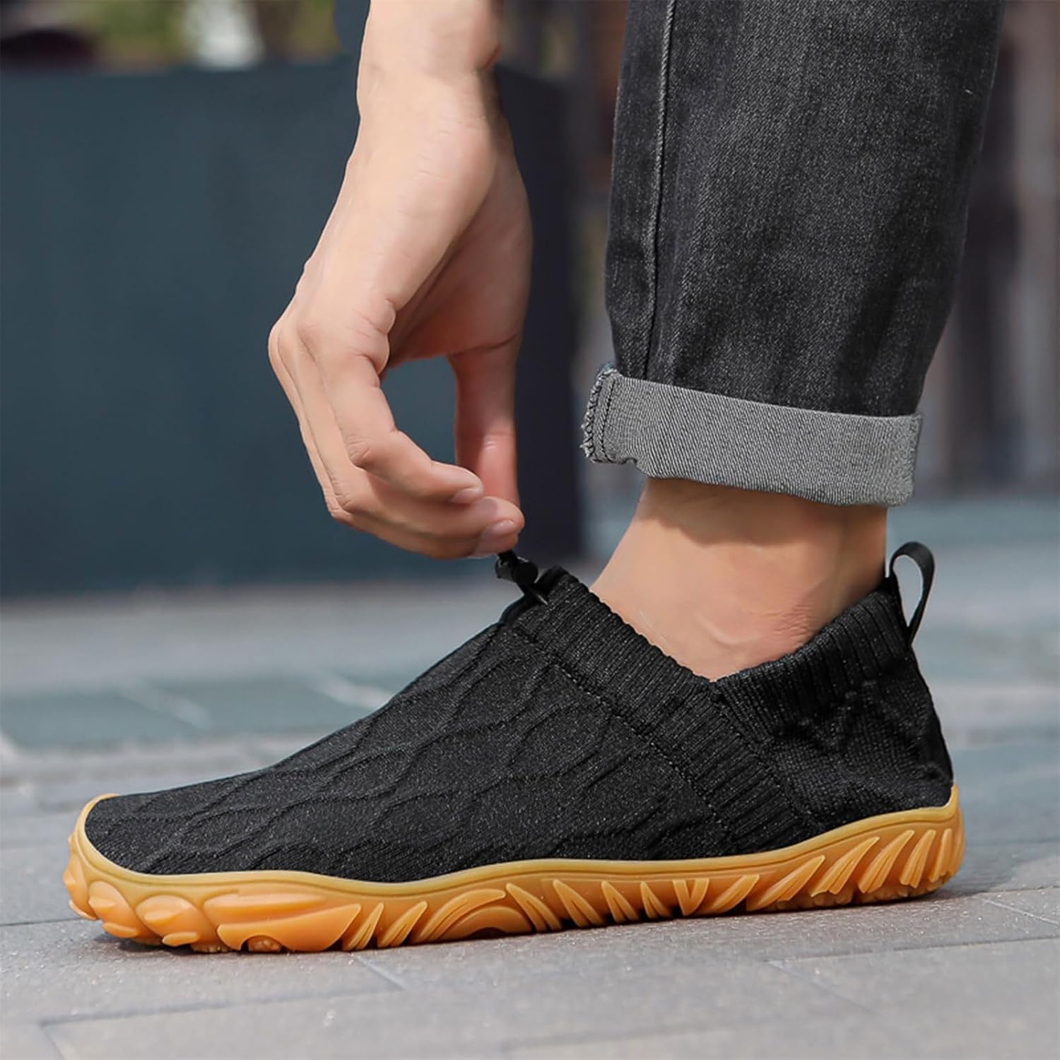 Barefoot Shoes for Women Men Zero Drop Wide Toe Box Shoes Breathable Lightweight Non-Slip Slip On Sneakers Outdoor Sport Running Walking Sneakers Hiking Footwear