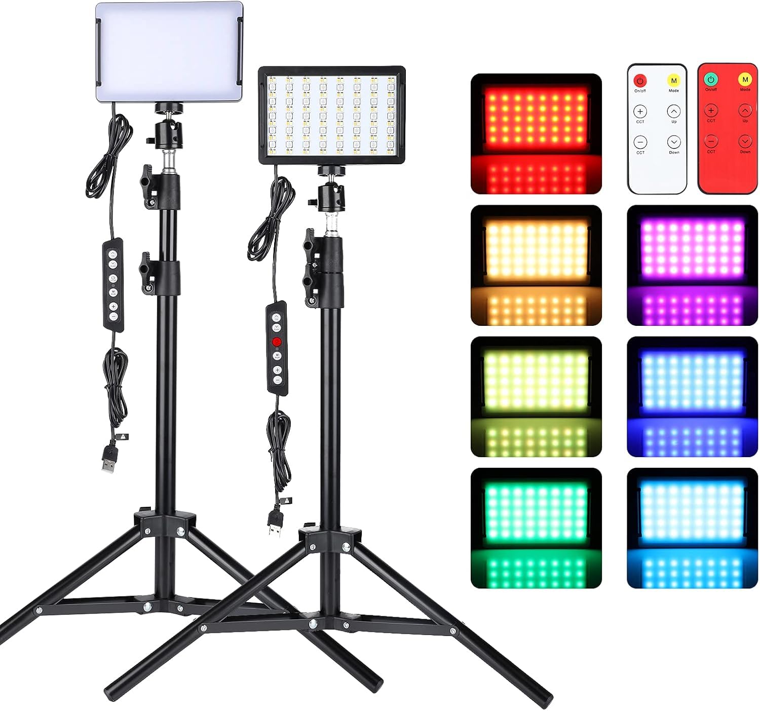 Amazon | 2パック撮影用ライト LEDビデオライト 写真スタジオ撮影 2000