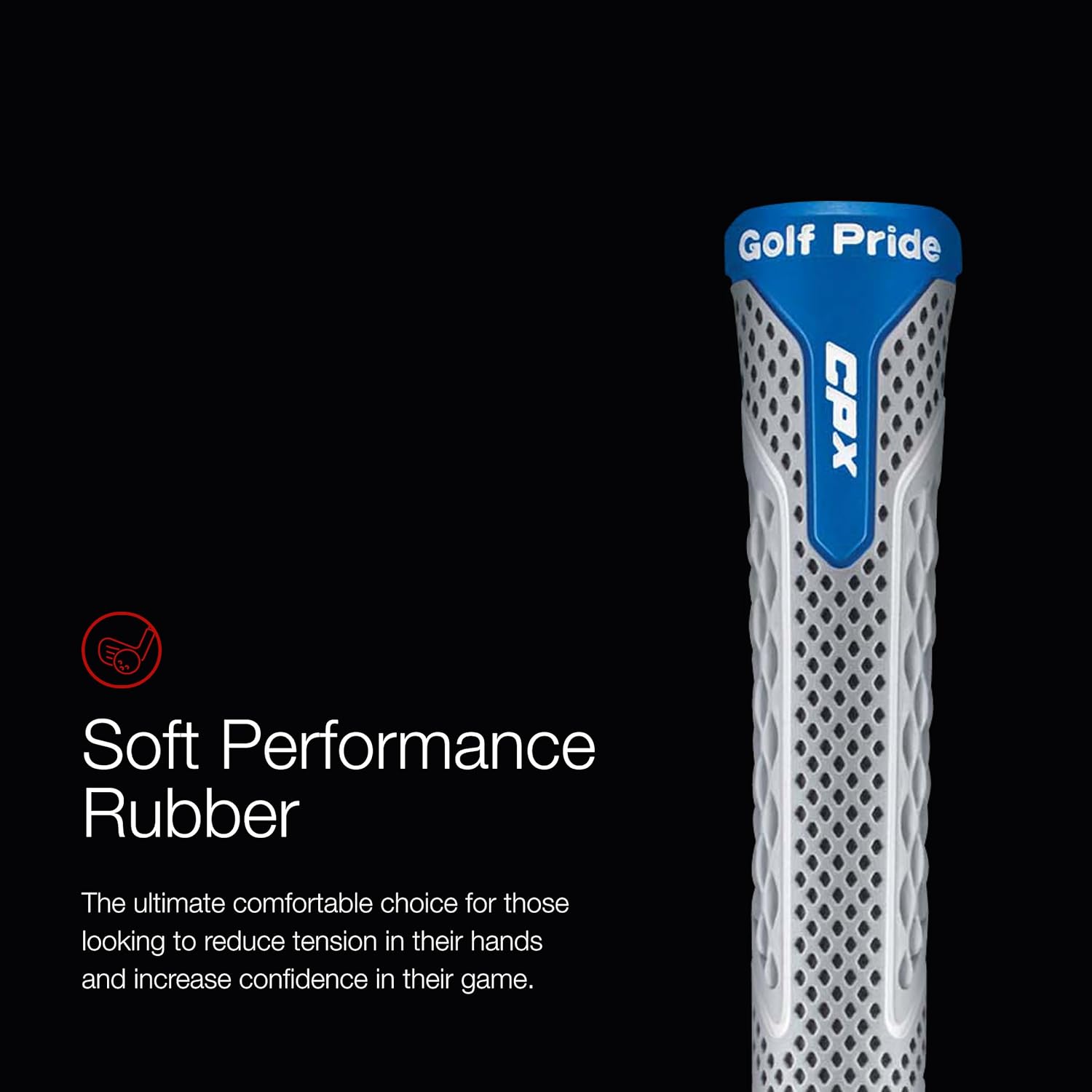 Golf Pride CPX Golf Club Grip - Quilted Texture & Soft, Tacky Feel for Comfort & Control - Plus4 Technology - Jumbo & Undersize - For Men & Women