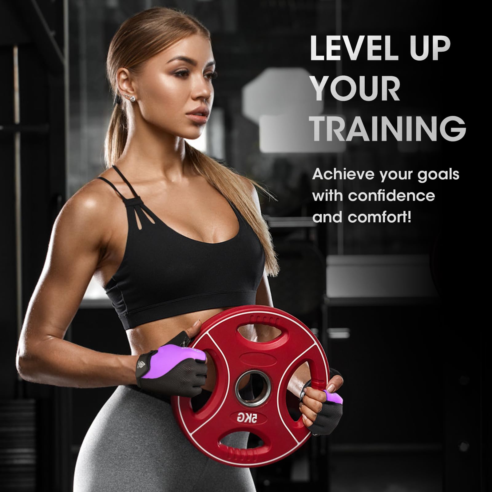 Guanti da allenamento per uomini e donne, guanti per sollevamento pesi, per esercizi, allenamento in palestra, fitness, traspiranti e con presa eccellente