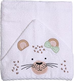 Toalhão de Banho Felpudo Papi Friends Forrado C/Capuz Bord para Bebê 1,10M X 80cm Contém 01 Un