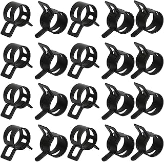 uxcell 20 Pcs 15mm Spring Type Action Fuel Hose Pipe Low Pressure Air Tube Clip Clamp