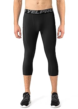 Amazon.com: 3/4 Pack Men's Compression Pants 3/4 Workout Dry