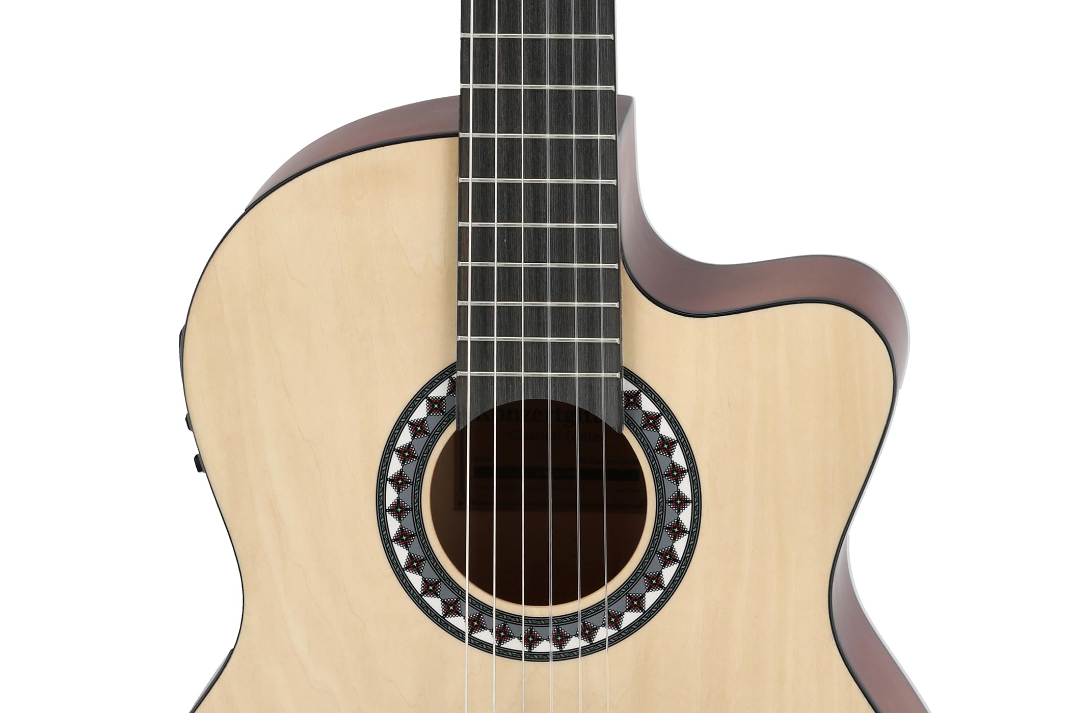 GEWA E-Akustik Klassikgitarre Basic - Classic Electro - 4/4 - Korpus Linde - Tonabnehmer 4-Band EQ mit Stimmgerät - Cutaway - Naturfarben
