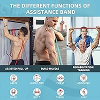 Vista 5 de Resistance Bands, Pull Up Bands, Pull Up Assist Band Exercise Bands for Men & Women Working Out, Body Stretching, Physical Therapy, Muscle Training