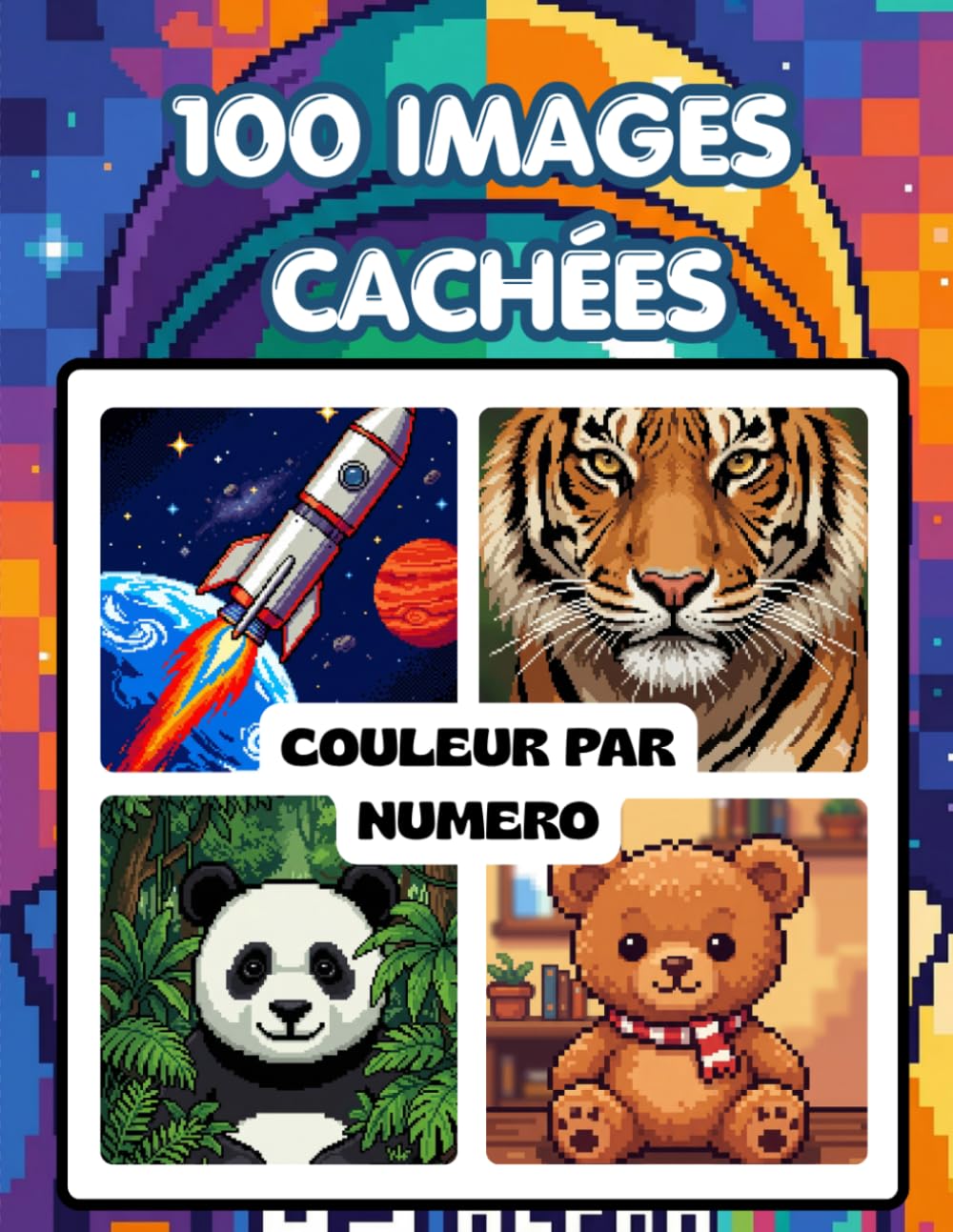 100 Mosaïques Mystères à Colorier par Numéros: Révélez la Faune, les Animaux, les Portraits, la Nature et de Magnifiques Paysages Cachés dans des Grilles Géométriques... pour Adultes & Ados