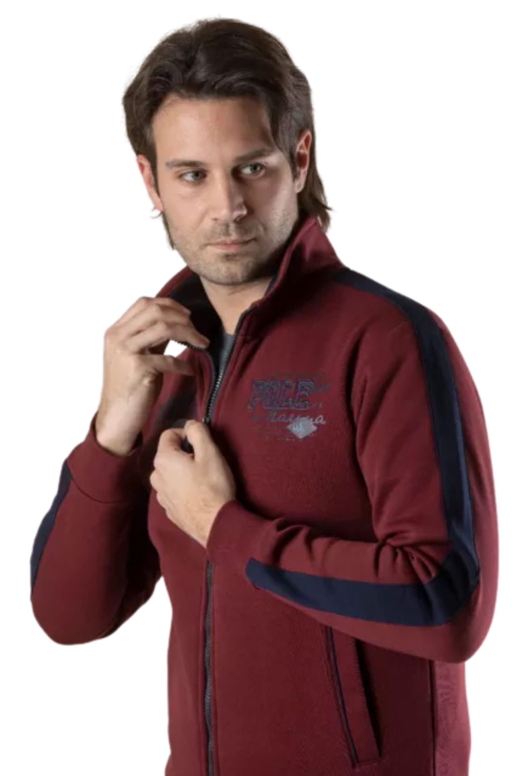 Leo Corsetteria Tuta uomo invernale felpata calda classica con zip cerniera tasche e pantaloni lunghi F.lli_Campagnolo 8Q77148FBA