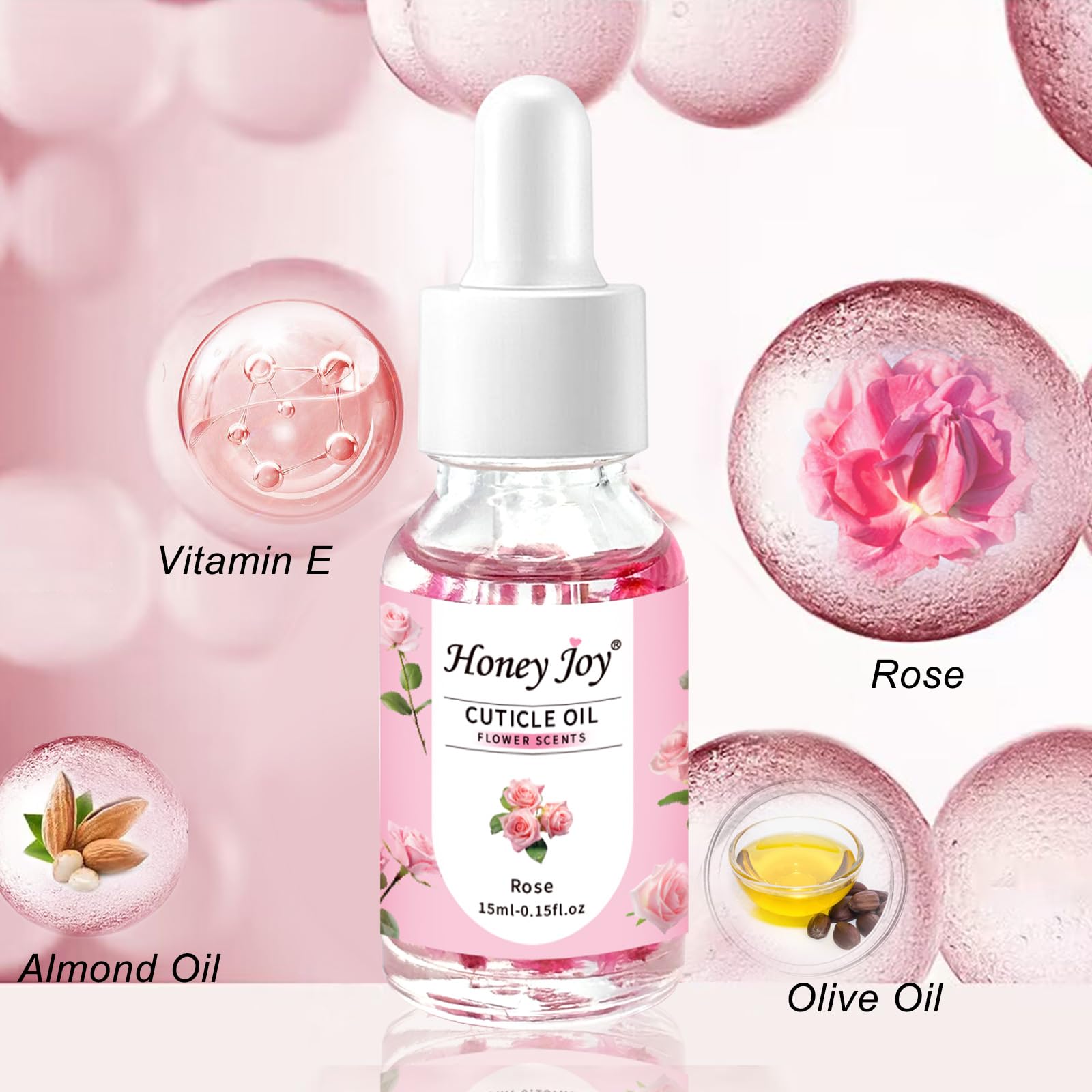 Cuticle Oil Scented Moisturizing Nail Oil, Organic Rosehip Cuticle Remover Liquid, Ultra Nourishing Nail Care - Image 2