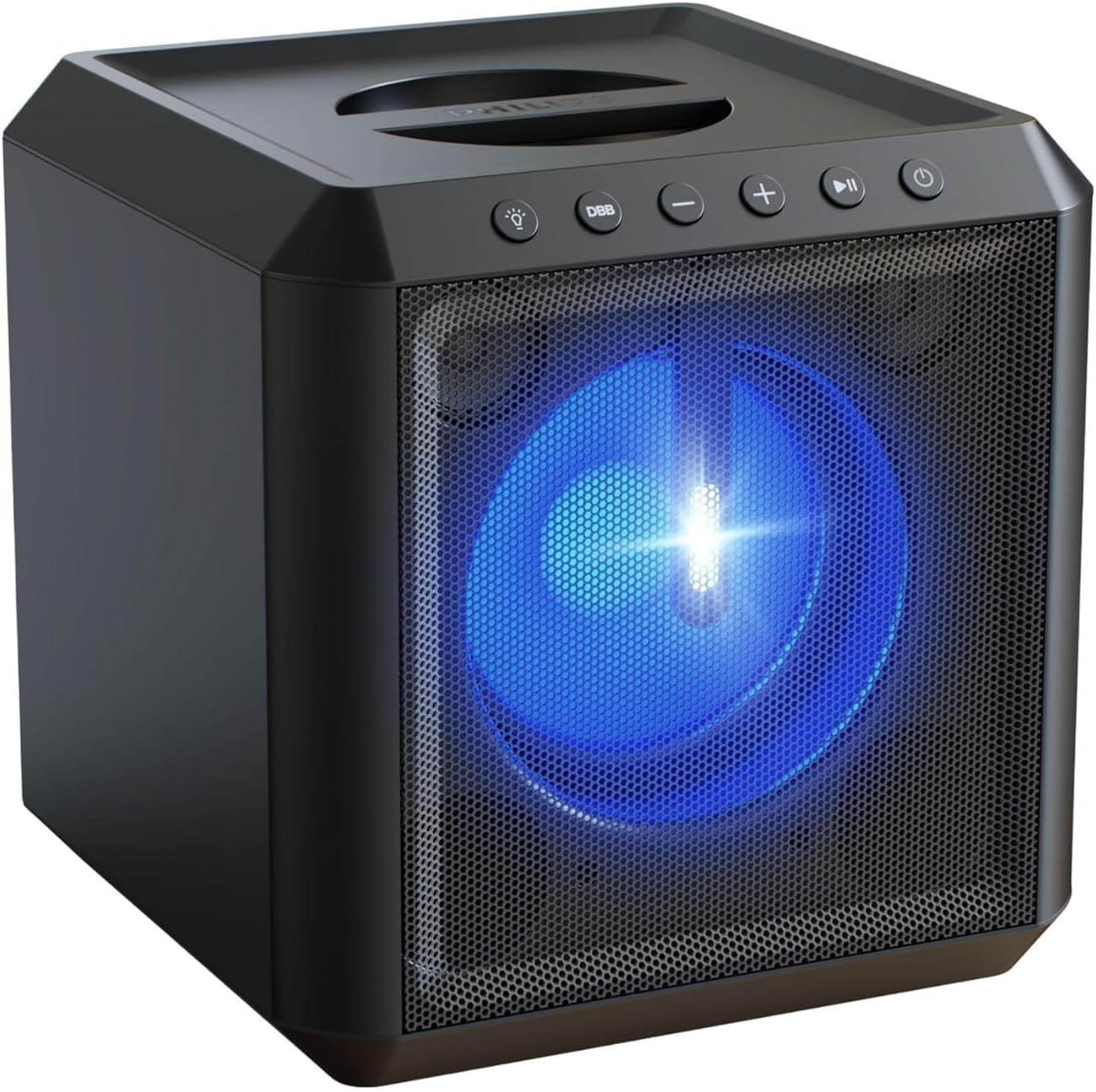 Philips X4207 Bluetooth Party Speaker,100W Wireless Cube Speaker with Powerful Sound and Deep Bass, Supports USB/AUX/TWS, Mic Input and Vibrant Party Lights for an Immersive Experience.