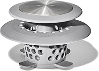 Vista 1 de OXO Good Grips Protector de Desagüe Atrapa Cabellos de Acero Inoxidable