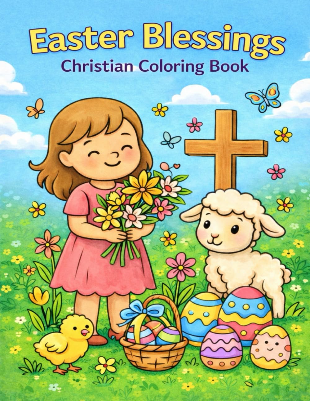 Easter Blessings: Christian Coloring Book