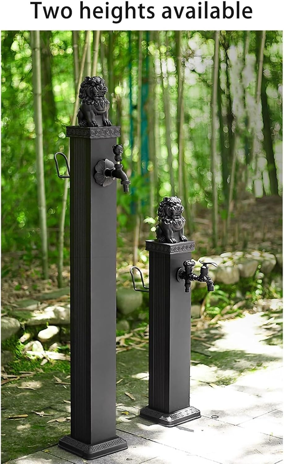 Vertical Garden Water Column - 116cm Stainless Steel Antifreeze Faucet, Decorative Water Feature Fountain for Outdoor Irrigation & Washing, Durable Hydrant Dispenser.