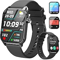 TRAUSI TG08 Smart Watch for Men Women: 120 Sports Modes, 1.83" HD Touchscreen, IP67 Waterproof, Bluetooth Call, Heart Rate Sleep Tracker (Black)