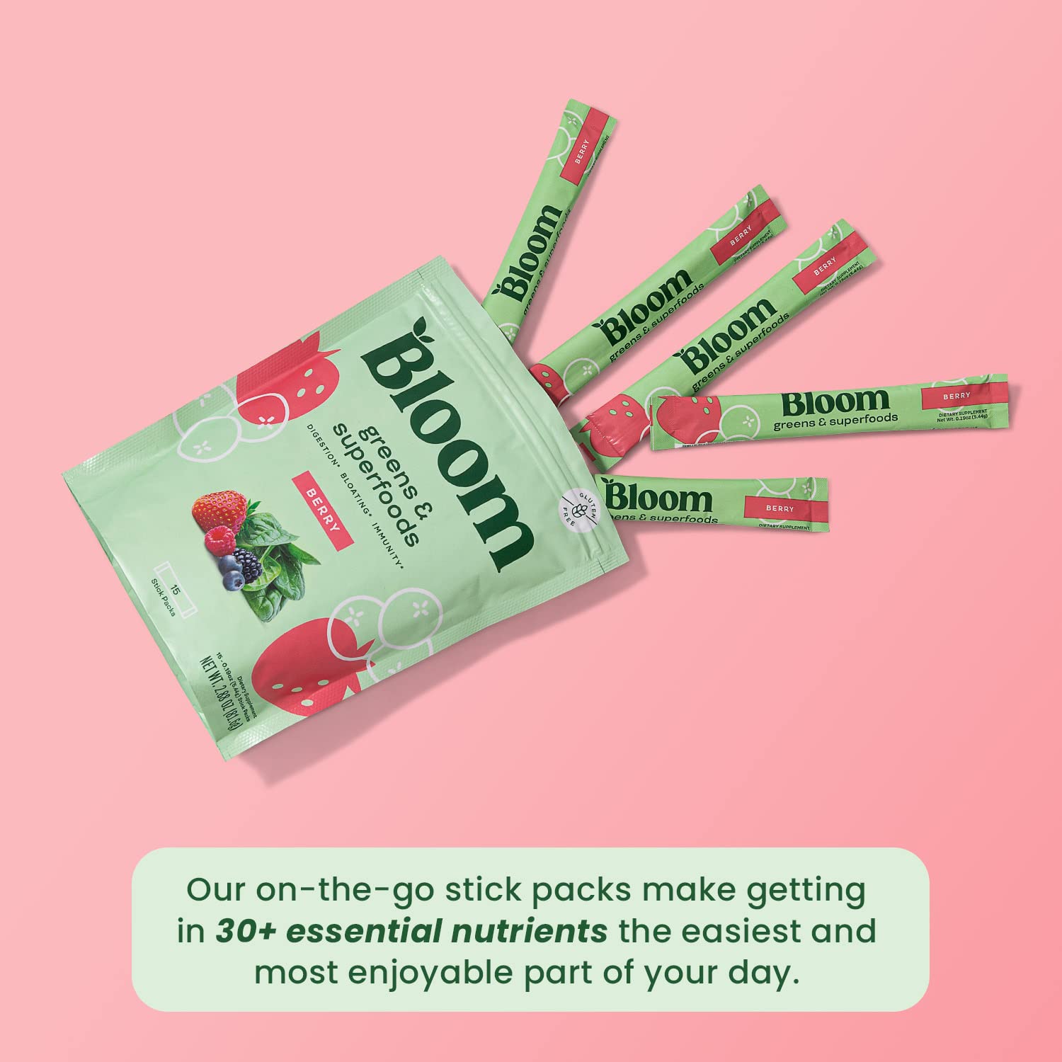 Bloom Powder Packets Snapklik.com : Bloom Nutrition Superfood Greens Powder Stick Packs ...