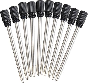 10Pcs Metal Ballpoint Pen Refills for Twist Action Ballpoint Pens Multifunction Pen Standard Ballpoint Metal Refills