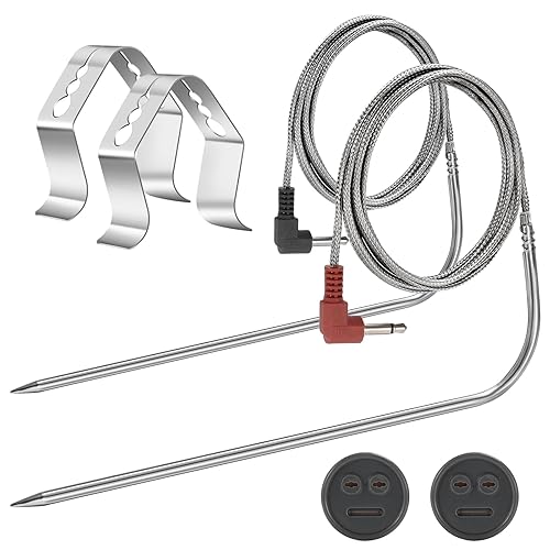 Miniatura 6 de MAYCELON Sonda de carne de repuesto de 4.9 ft para parrillas de pellets Pit Boss y ahumadores de pellets. Enchufe de 0.138 in compatible con
