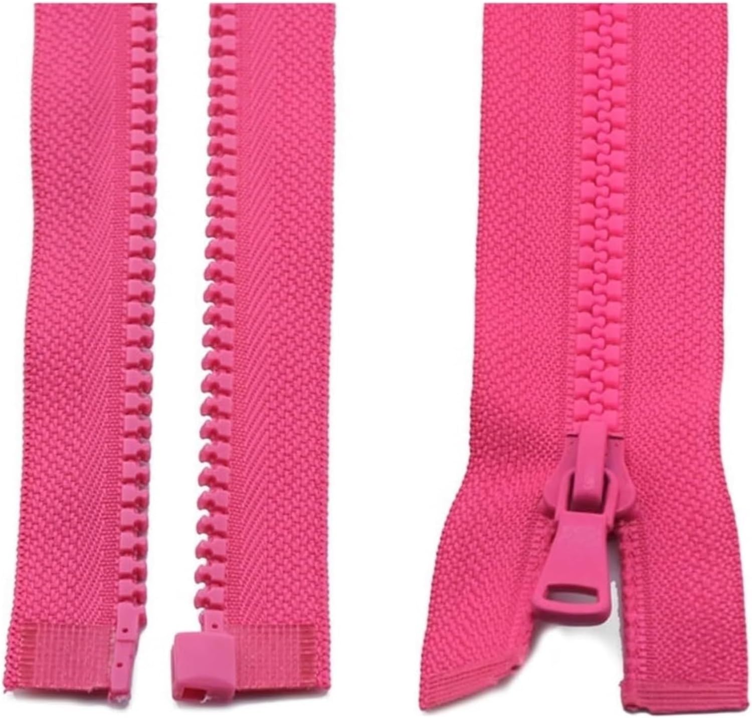 Apparel Hardware Supplies Two Way Resin Open-End Auto Lock Plastic Zippers for Sewing Clothing(Purple,90CM)