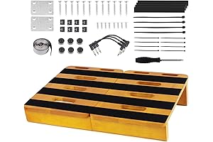 Removable Wooden Pedalboard for Guitar Effects