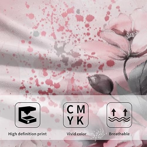 Miniatura 3 de Giwawa Juego de 2 toallas de mano con diseño floral de cerezo, suaves y absorbentes, para baño, cocina, hotel, spa, decoración