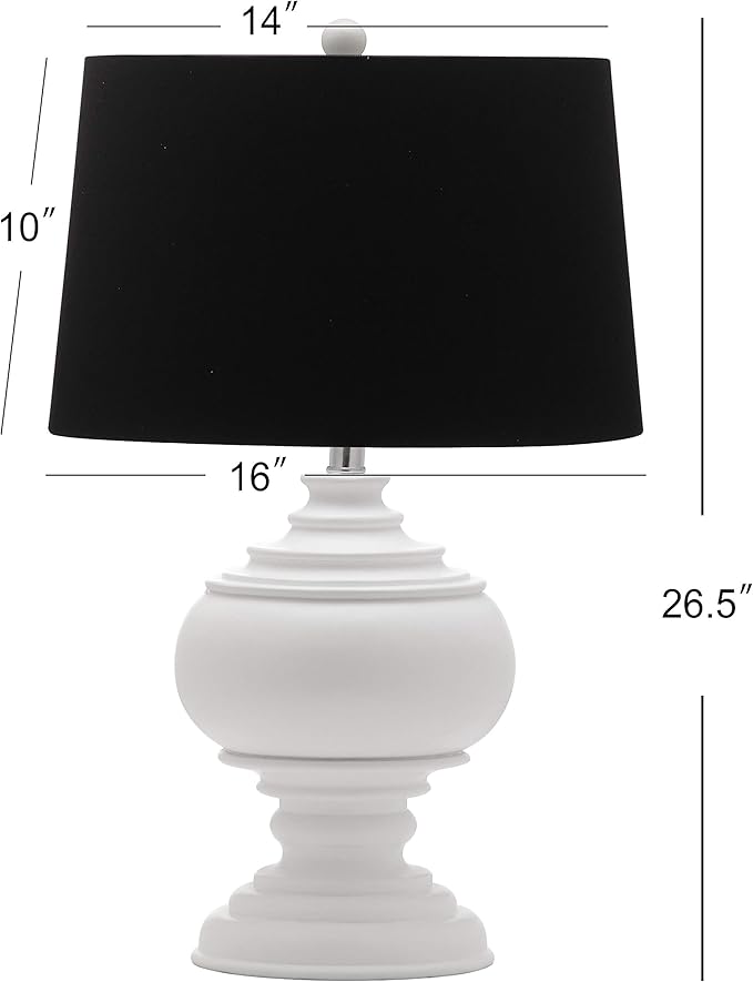 Lámpara de Mesa SAFAVIEH Callaway 27 pulgadas Blanca/negra LED miniatura 3