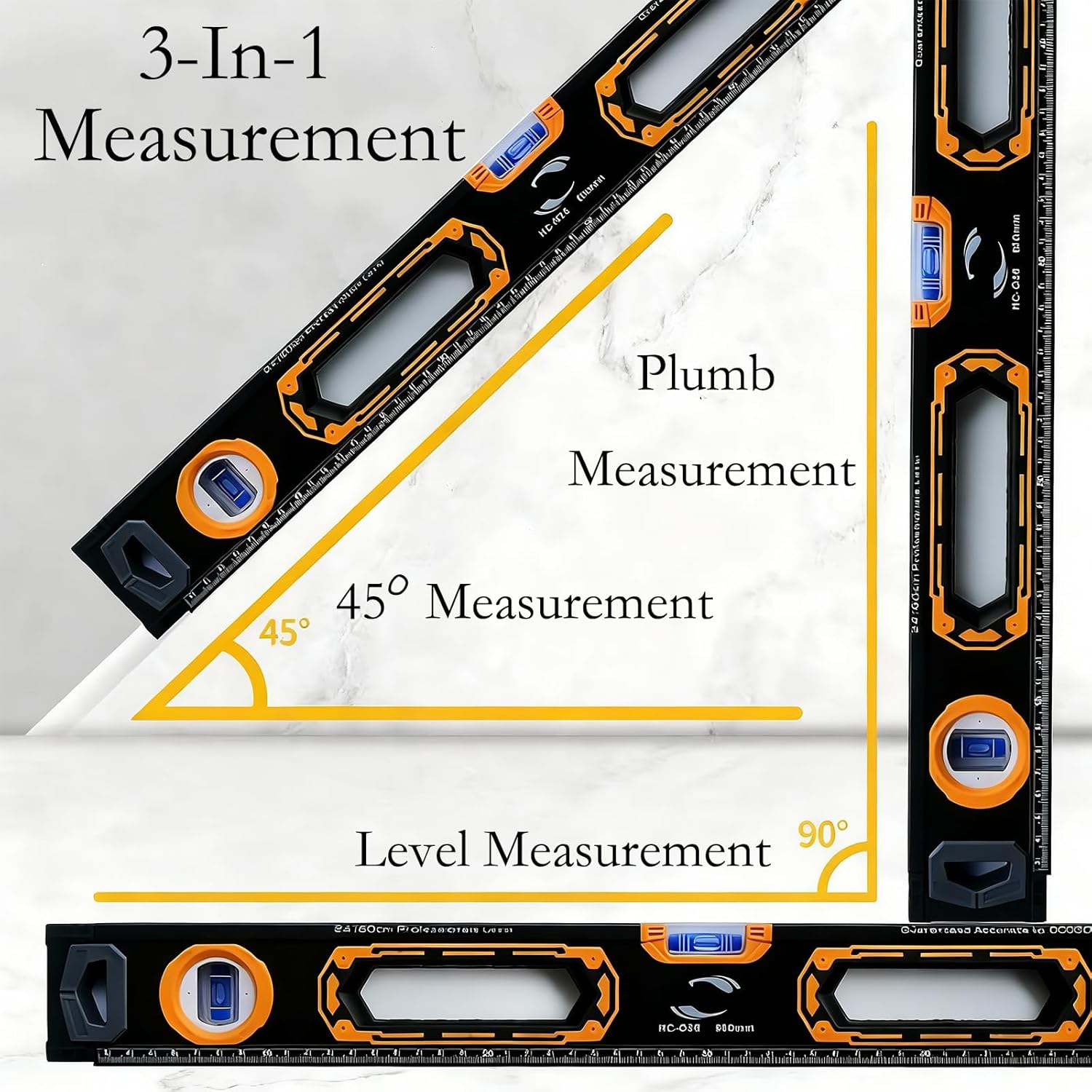 32 inch Level,Powerful Magnetic,Aluminum Alloy,3 Bubble Level,Metric Scales.