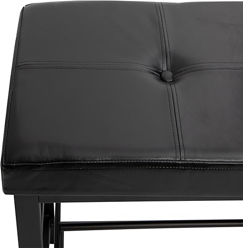 Miniatura 13 de Simplify Banco de almacenamiento, zapatero, otomano, acolchado para entrada, dormitorio, armario y pasillo, gris Gris,Negro -