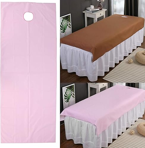 Miniatura 6 de Qini Sábana de salón de belleza, cubierta impermeable para cama de masaje a prueba de aceite, sábana de mesa de masaje profesional con orificio para