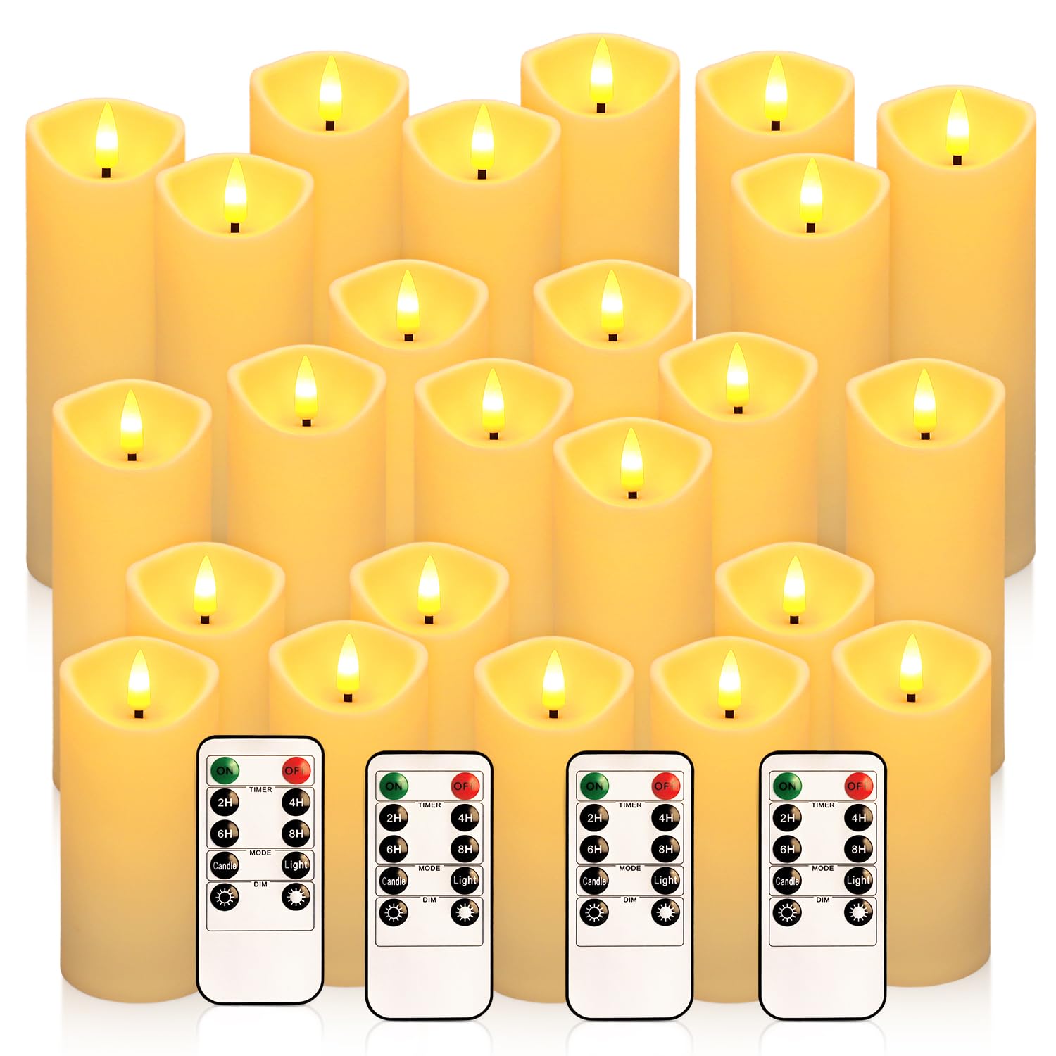 YOROXRG 24 Pack Christmas Decoration Flickering Flameless - novelty lighting | Mubboo