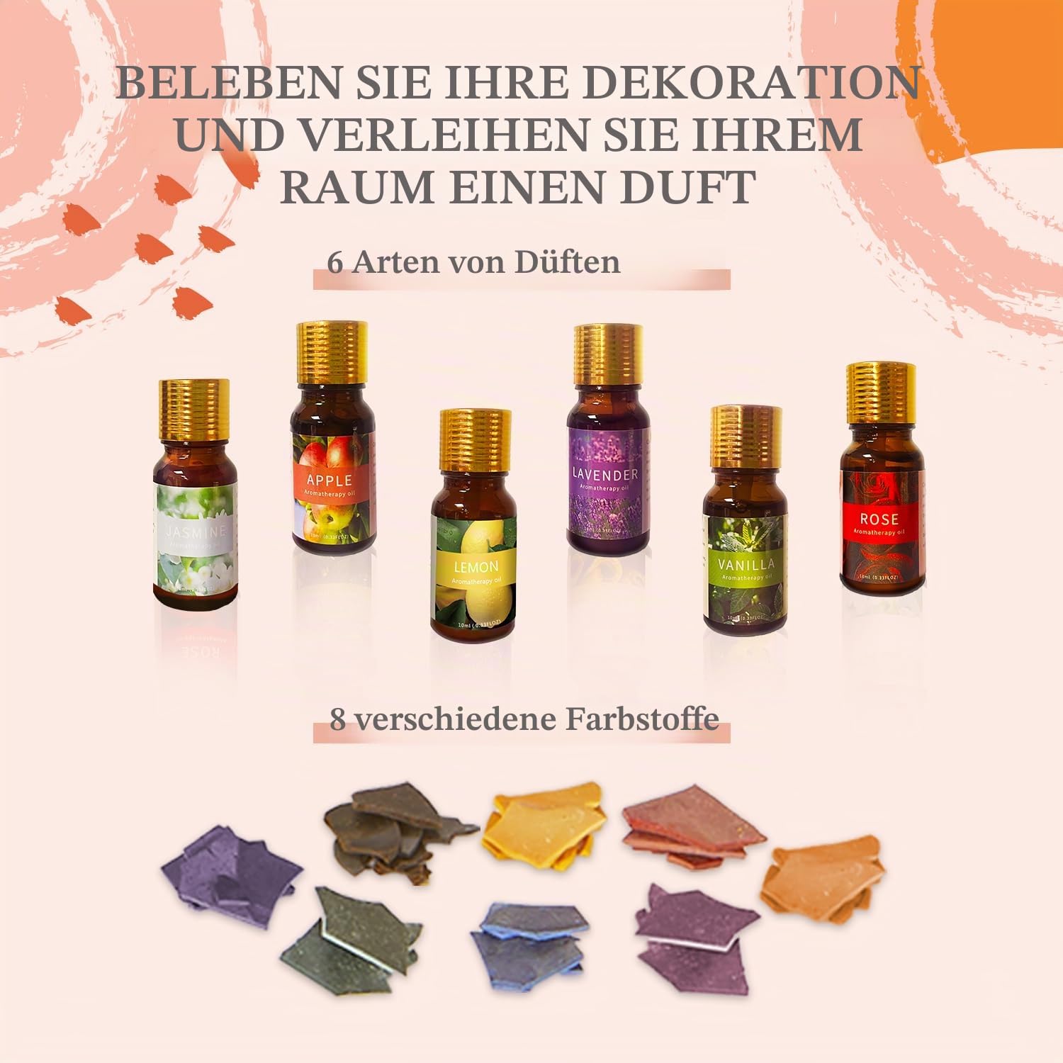 KQU Kerzen Set Selber Machen mit Digitalem Schmelzer, Komplettes Kerzengieß Starter Set für Kunst Und Handwerk, Soja Kerzen mit Duft Selber Machen