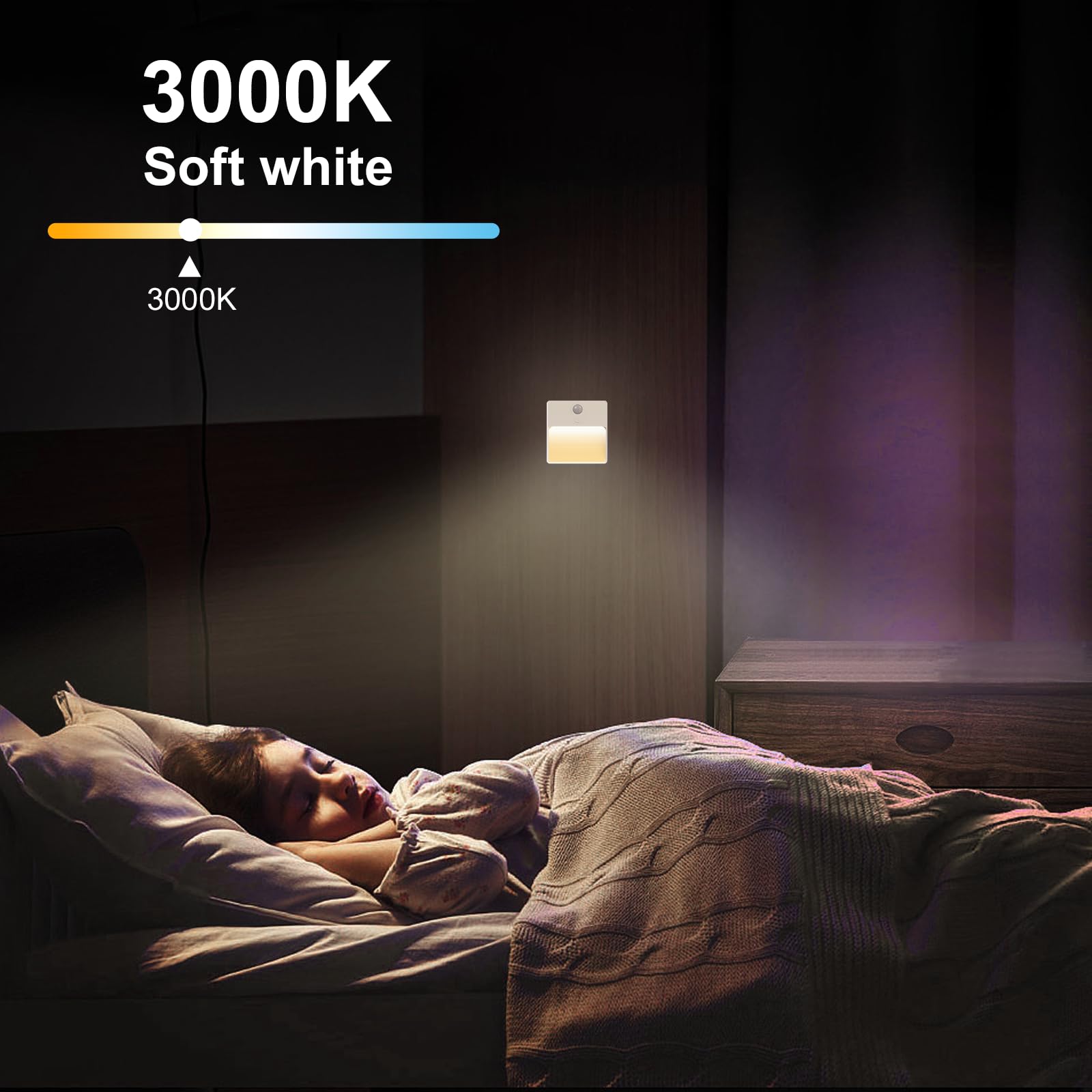 Artrastar Lampada Notturna LED Con Sensore Di Movimento Interno Batteria USB Ricaricabile 3 (AUTO/SPENTO/ON) Luce Per Corridoio Scale Camera Cameretta Bianco Caldo (2 Pezzi)