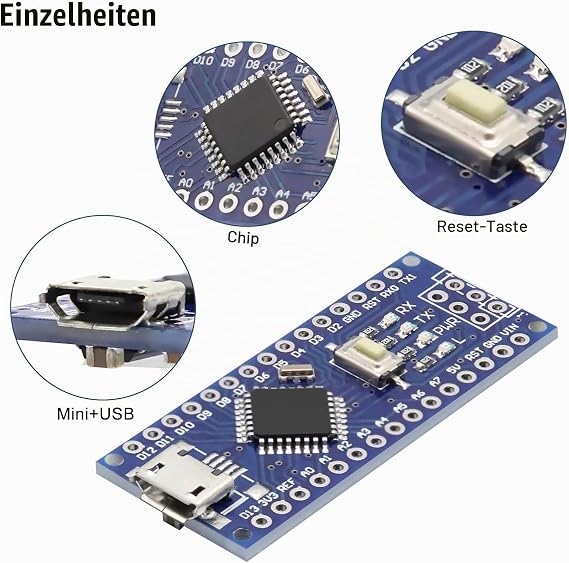 Nano 328P V3 Development Board with 328P USB Cable AYWHP Nano Development Board with Chip CH340 5V 16M Microcontroller Micro Connector Compatible with Arduino