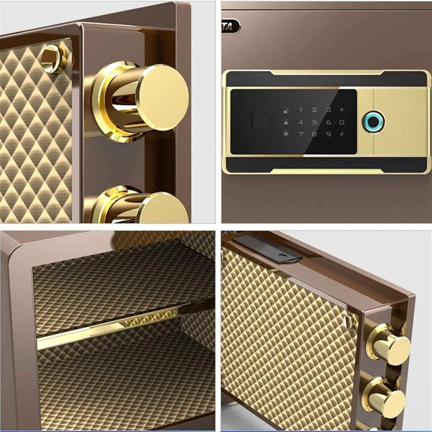 Cabinet Diversion Wall Safes Electronic Home with Medium Office Fingerprint Table (Color Black, Size * 45cm) Safe