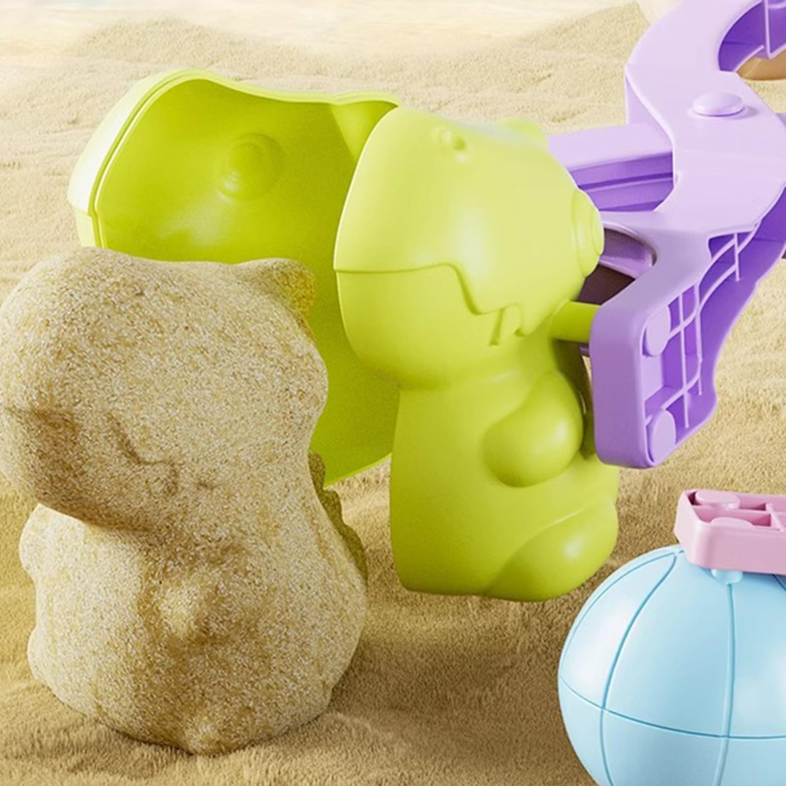 Ensemble de de Plage de Plage avec Seau Pliable et Sac Filet